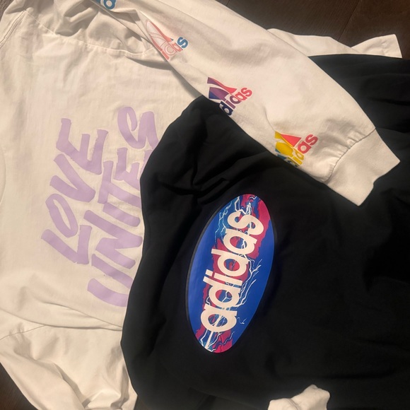 2 adidas long sleeve size small unisex - Picture 2 of 3